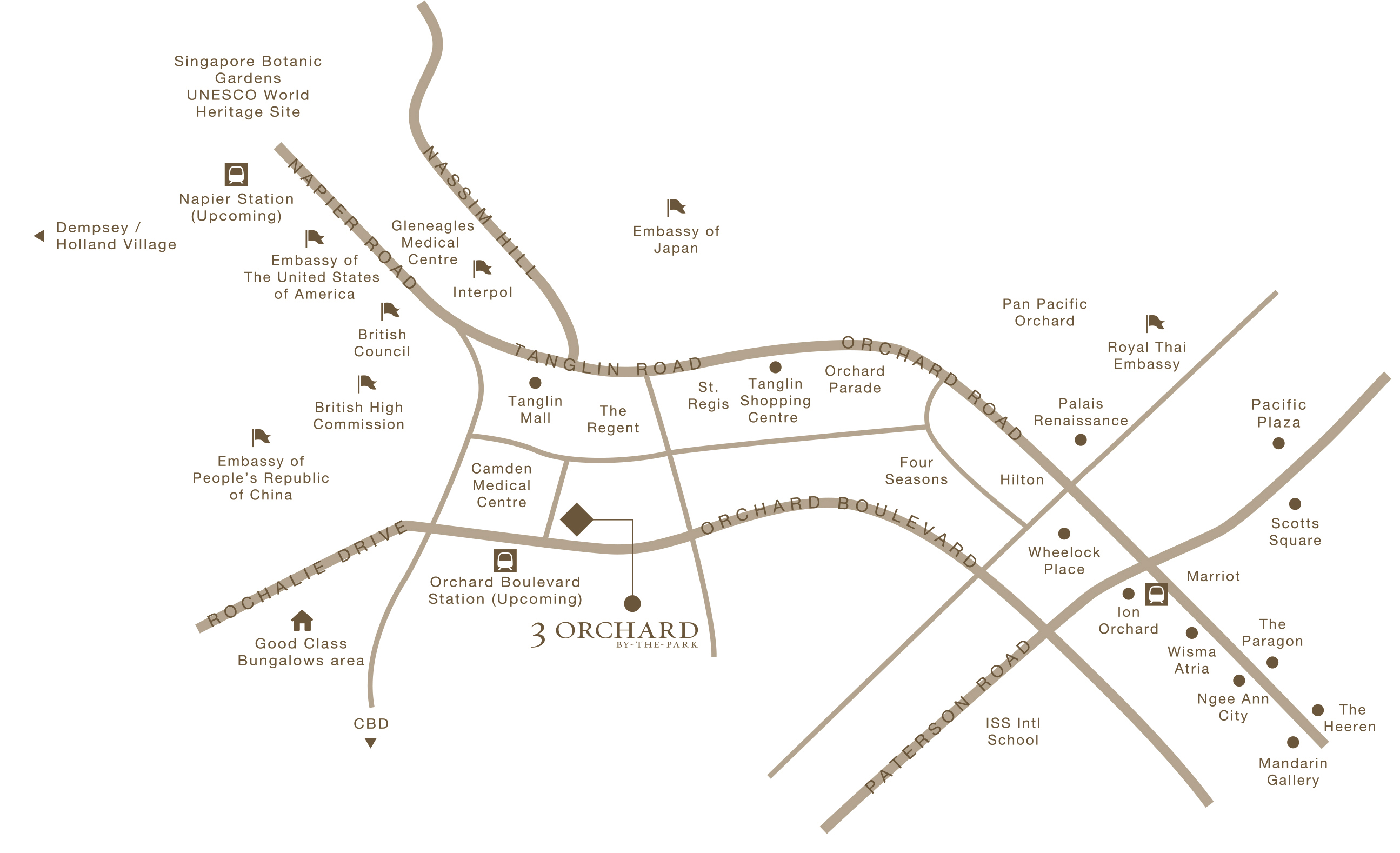 3 Orchard Location map