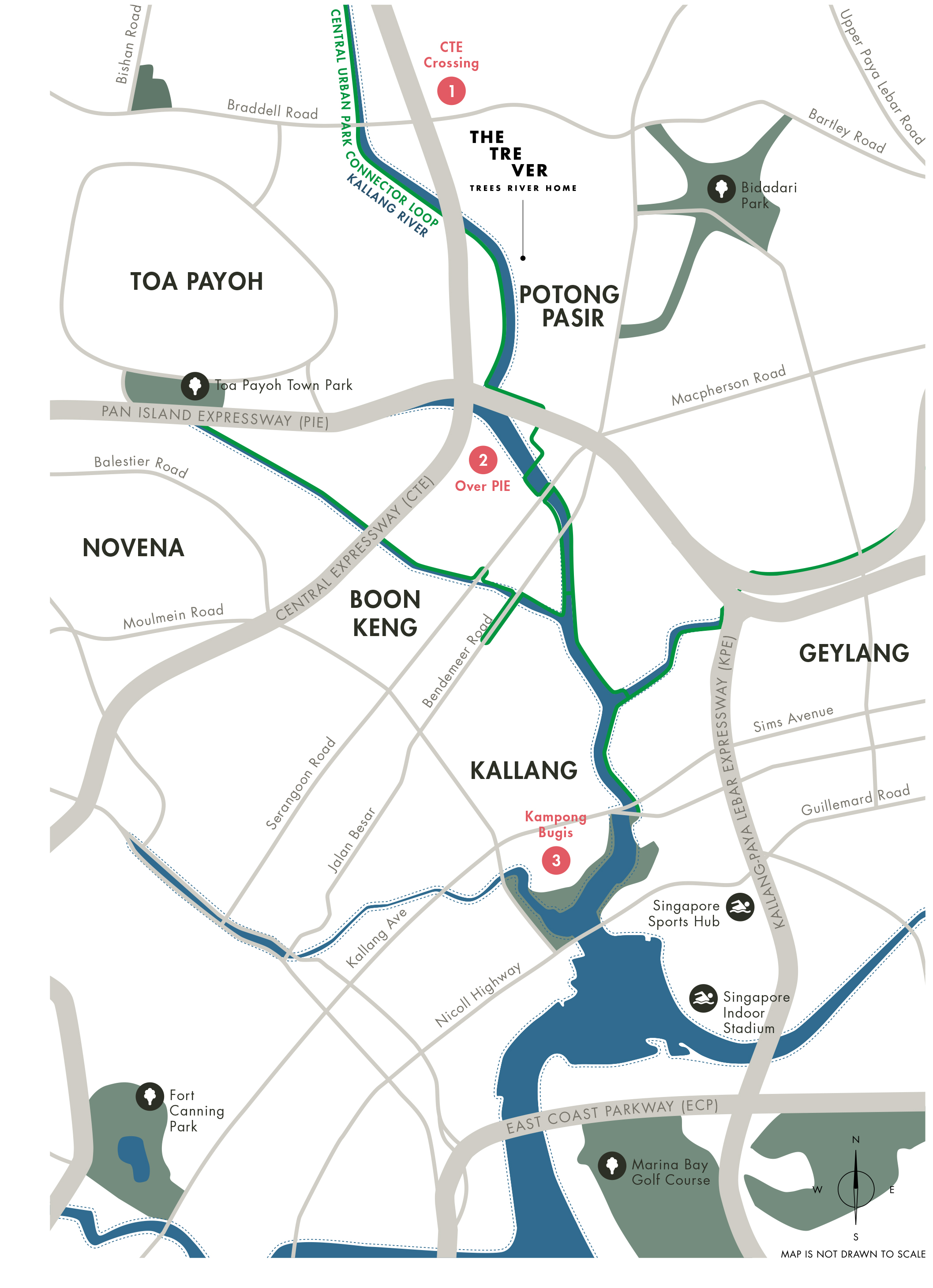 Kallang River Map